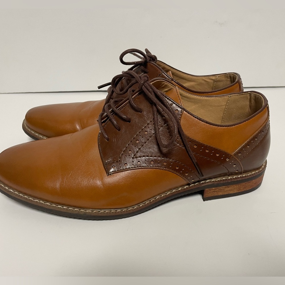 Robert David Two Tone Saddle Brogue Brown‎ Oxfords Men’s 9